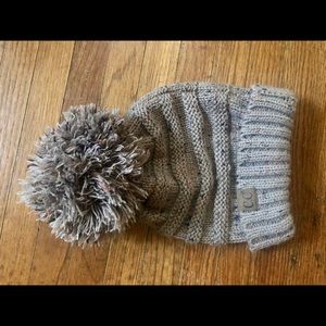 Large Pom Knit Beanie